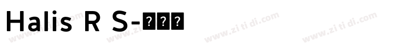 Halis R S字体转换